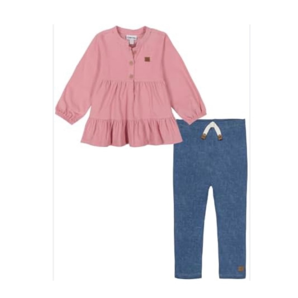 Calvin Klein Girls' 2-Piece Fashion Leggings Set